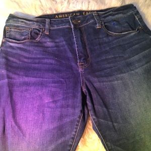 american eagle size 36x30 jeans, noth wrong with them just look weird on me :)